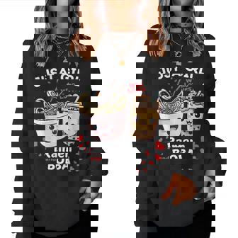 I'm Just A Girl Who Loves Ramen And Boba Women Sweatshirt | Mazezy