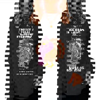 I'm Totally A Flamingo Move Along Thanksgiving Turkey Women Sweatshirt - Monsterry