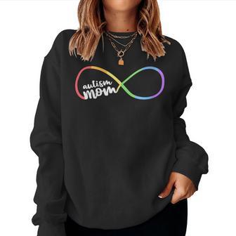 Ímbolo De Infinito Arcoíris Para Concienciaciónobre El Autismo Familiar Cuello Sudadera Mujer - Regaloses