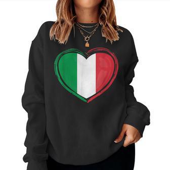 Italia Bandera Corazón Orgullo Italia Hombres Es Sudadera Mujer - Regaloses