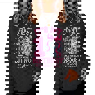 It's My 10Th Birthday Girl Double Digits Bow Disco Ball Women Sweatshirt | Seseable UK