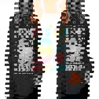 It's My 9Th Birthday Bubble Boba Tea Party 9 Year Old Girl Women Sweatshirt | Seseable FR