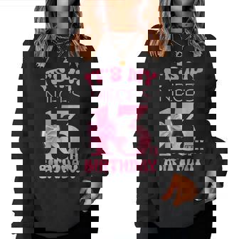 It's My Niece's 13Th Birthday Girl Pink Party Themes Women Sweatshirt | Mazezy