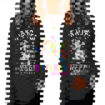 It's Ok To Be Different Autism Awareness Unicorn Boy Girl Women Sweatshirt | Mazezy