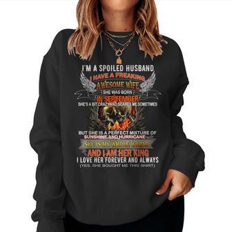 Jeuis Un Mari Gâté J'ai Une Est Né Eneptembre Sweat-shirt pour femme - Cadeauxyz