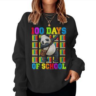 Joyeux 100 Jours D'école 100 Jours Plus Intelligent Dabbing Panda Sweat-shirt pour femme - Cadeauxyz