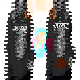 Just A Girl Loves アニメ ラーメン スケッチ オタク少女アニメ 長袖tシャツ レディーススウェットシャツ - Kawaiitshirt