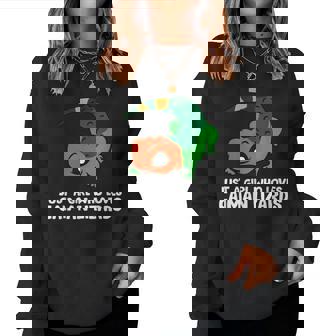 Just A Girl Who Loves Caiman Lizards ファニーカイマントカゲ レディーススウェットシャツ - Kawaiitshirt