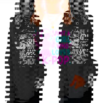 Just A Girl Who Loves Kpop Lover Cute K-Pop Girl Graphic Women Sweatshirt | Seseable FR
