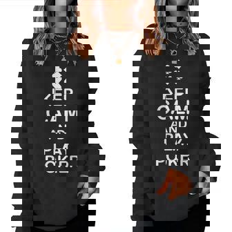 Keep Calm And Play Poker Casino Jeux De Cartes De Jeu Sweat-shirt pour femme - Cadeauxyz