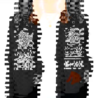 Be Kind Fish 学校教師の初日おめでとう レディーススウェットシャツ - Kawaiitshirt