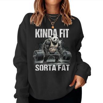 Kinda Fitorta Fat Gym Panda Halterofilia Entrenamiento Fitness Sudadera Mujer - Regaloses