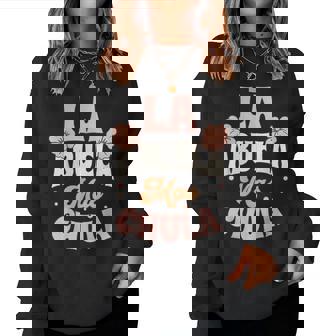 La Abuela Mas Chula Spanish Grandma Flowers Mother's Day Women Sweatshirt - Monsterry