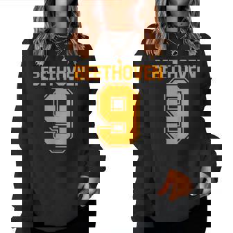 La Nona Partiturainfonica Di Beethoven Beethoven's Ninth Women Sweatshirt - Novitaregali
