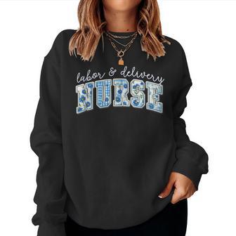 Labor And Delivery Nurse Spring Coquette Bow L&D Nurse Women Sweatshirt | Seseable FR