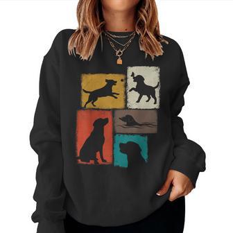 Labrador Vintage Collage Retriever Lab Dad Mom Dog Lover Women Sweatshirt - Thegiftio