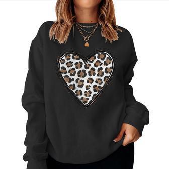 Leo Herz Gepard Leopard Motiv Für Mädchen Und Damen Sweatshirt Frauen - Geschenkecke
