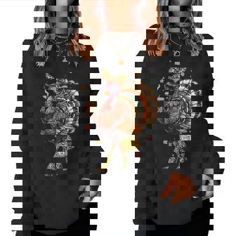 Leopard Coffee 67 Meme Thanksgiving Turkey Women Women Sweatshirt - Monsterry