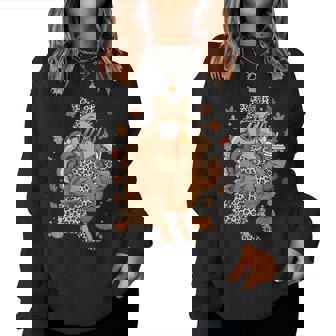 Leopard Turkey With Sunglasses Thanksgiving Women Women Sweatshirt | Seseable FR