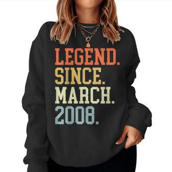 Leyenda Desde Marzo De 2008 Para Hombres Es Marzo De 2008 Sudadera Mujer - Regaloses
