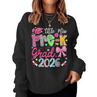 Little Miss Pre-K Grad 2026 Preschool Graduation Bow Girls Women Sweatshirt - Thegiftio UK