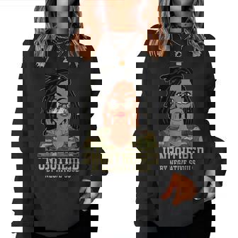 Loc'd Hair Sassy Black Woman Camo Melanin Girl Unbothered Women Sweatshirt - Thegiftio