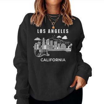 Los Angeles California Souvenir Music Los Angeles Women Sweatshirt - Seseable