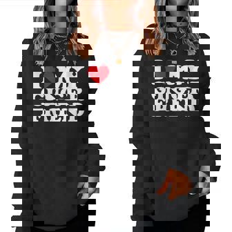 I Love My Ginger Friend I Heart My Ginger Friend Women Sweatshirt - Thegiftio