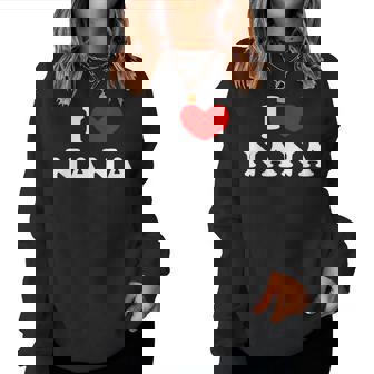 I Love Nana 私は愛する Nana レディーススウェットシャツ - Kawaiitshirt