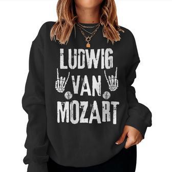 Ludwigan Mozart Rock Punk Musique Classique Humour Sweat-shirt pour femme - Cadeauxyz