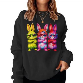 Lustige Osterhase Coole Hasen Kinder Für Ostern Jungen Mädchen Sweatshirt Frauen - Seseable