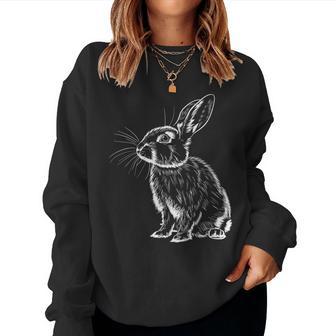 Lustiges Kaninchen Tierliebhaberüß Hase Hasen Bunny Kunst Sweatshirt Frauen - Geschenkecke