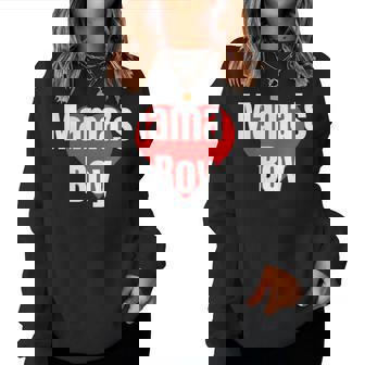 Mama's Boy おもしろグッズ服 レディーススウェットシャツ - Kawaiitshirt