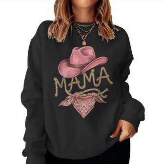 Mama Cowgirl Howdy Rodeo Western Birthday Party Mom Women Women Sweatshirt - Thegiftio UK