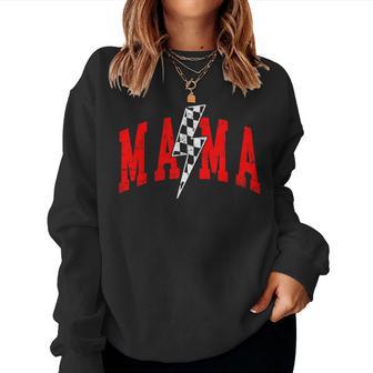 Mama Lightning Checkered Mom Mother's Day Women Sweatshirt - Thegiftio UK