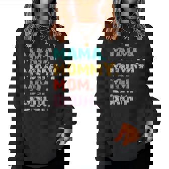 Mama Mommy Mom Bruh Retro Quote Women Sweatshirt - Monsterry
