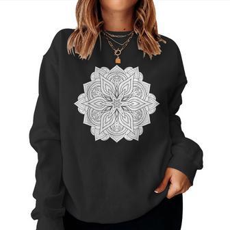 Mandala Zum Ausmalen Malen Geschenk Yoga Sweatshirt Frauen - Seseable