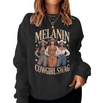 Melanin Cowgirl Swag Junenth Trail Ride Women Sweatshirt - Thegiftio UK