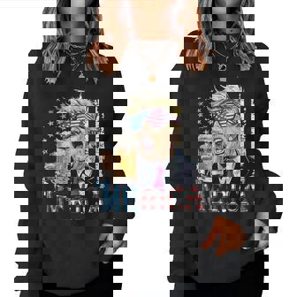 'Merica Trump 4Th Of July Drinking Beer Women Women Sweatshirt | Seseable CA