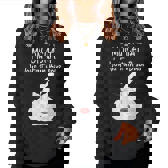 Message Humoristique Drôle Rigolo & Cadeau Humour Chat Sweat-shirt pour femme - Cadeauxyz