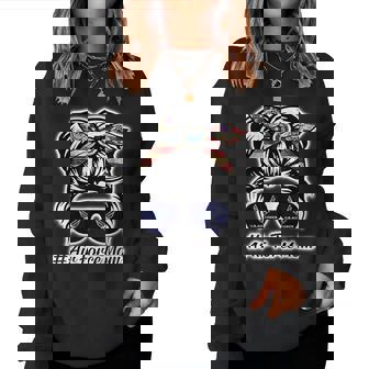 Messy Bun Air Force Mom Military Usaf Family Outfits Women Sweatshirt - Thegiftio