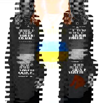 Mi Esposa Es Ucraniana Nada Me Asusta Sudadera Mujer - Regaloses