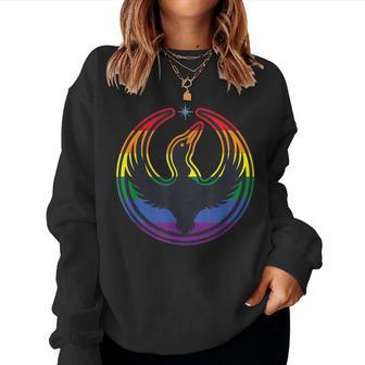 Minnesota Rebel Loon Alliance Lgbtq Rainbow Resist Women Sweatshirt - Monsterry