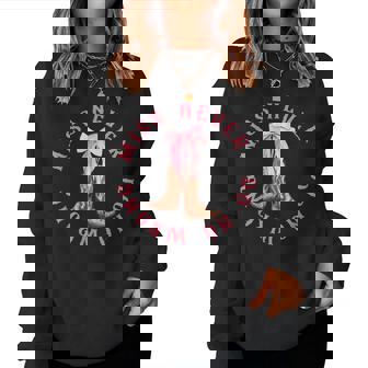 Miss Never Do No Wrong Pink Boost Howdy Women Sweatshirt - Thegiftio