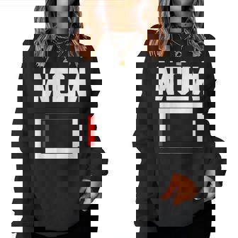 Mom Battery Low Mother Family Mama Mommy Mom レディーススウェットシャツ - Kawaiitshirt