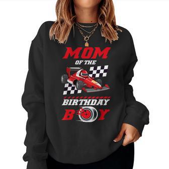 Mom Of The Birthday Boy Pit Crew Race Car Matching Family Women Sweatshirt - Thegiftio UK