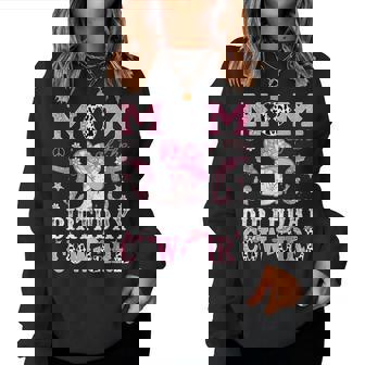 Mom Of The Birthday Cowgirl Pink Disco Rodeo Western Women Sweatshirt | Mazezy