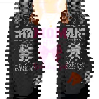 Mom Of The Birthday Girl Coquette Bow Party Family Matching Women Sweatshirt | Mazezy
