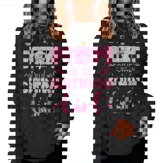Mom Of The Birthday Girl Family Pink Coquette Bow Women Sweatshirt - Monsterry