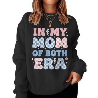 In My Mom Of Both Era Mom Retro Mama Of Both Groovy Women Sweatshirt - Thegiftio UK